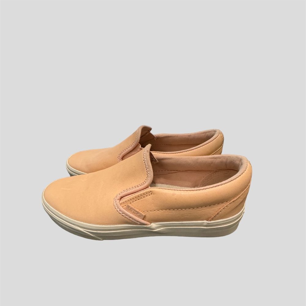 Vans blush pink slip-on leather sneakers mens 7 womens 8.5 sneakers